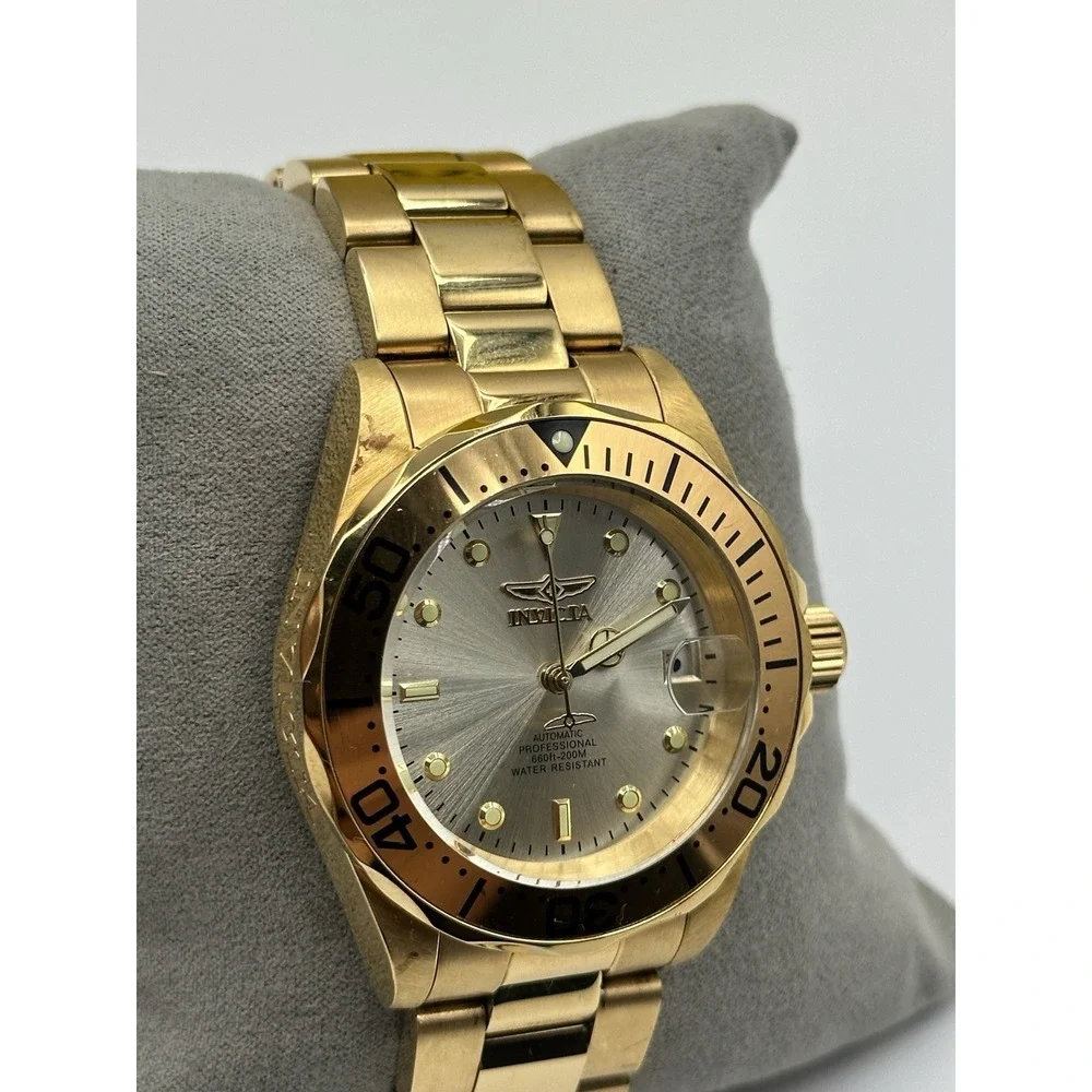 Invicta INVICTA-9010 Men's Pro Diver Automatic Watch - Gold Tone 200MM - Picture 6 of 14